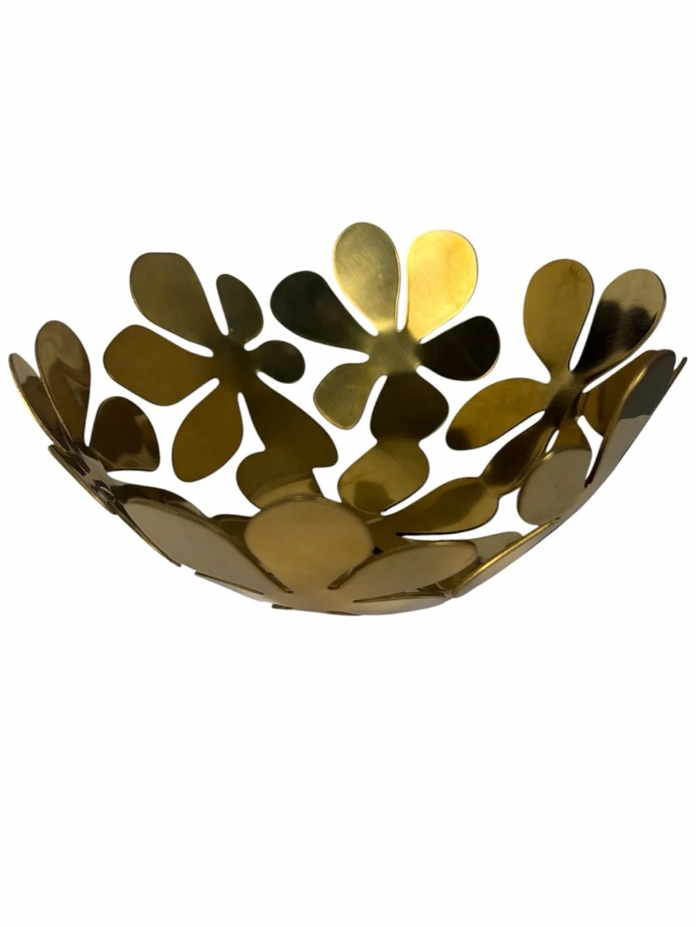 IKEA STOCKHOLM Gold Metal Floral Bowl | Monika Mulder Centerpiece Decor